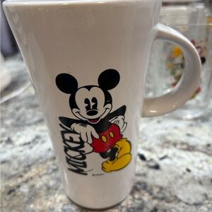 Disney Mickey Mouse White and Yellow Mug